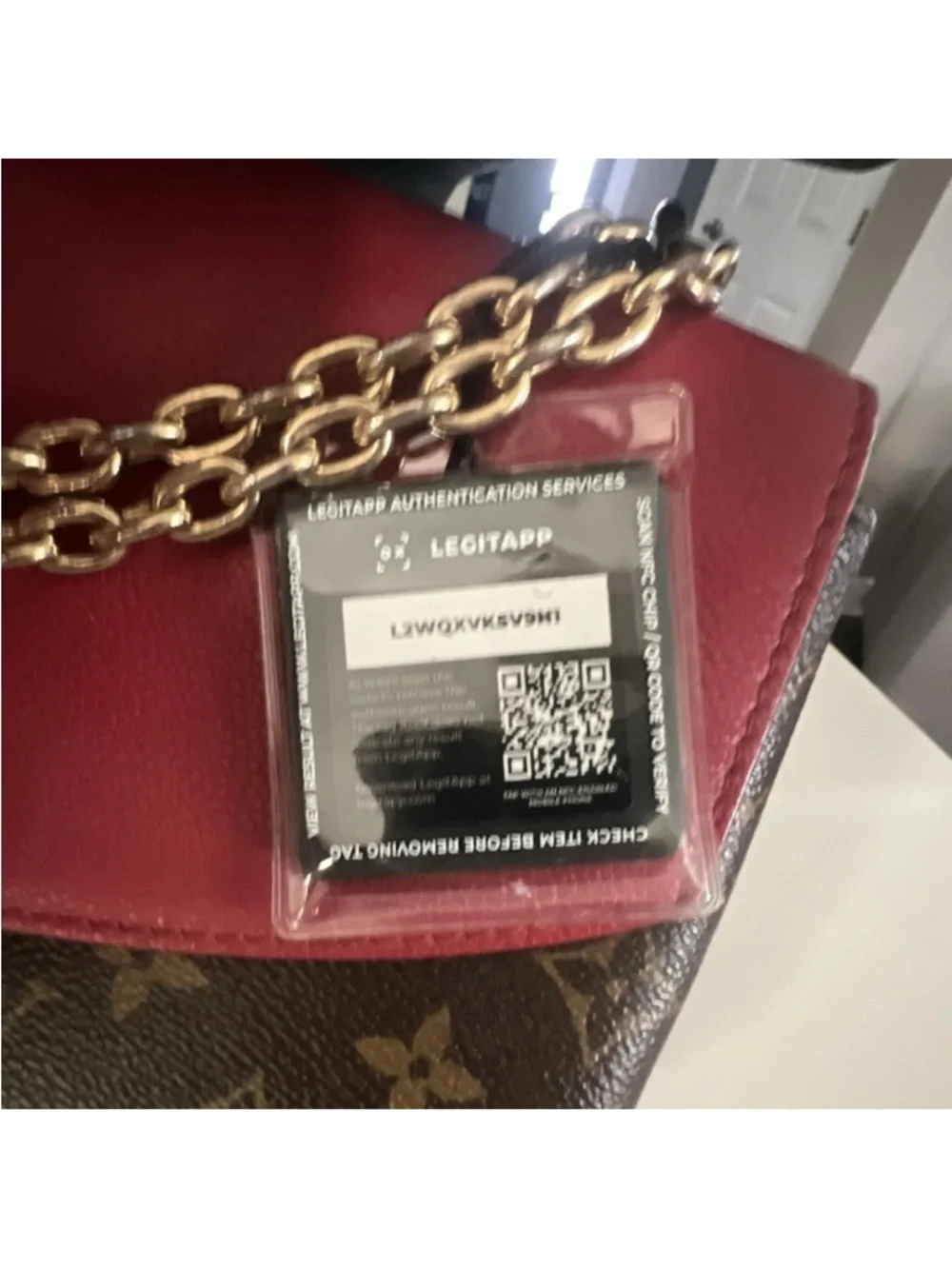 Louis Vuitton Monogram Brown with Red Flap Chain Shoulder Bag - Picture 3 of 5